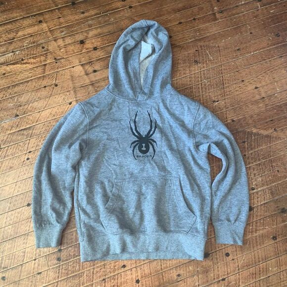 Spyder gray and black L athletic normcore hoodie - Picture 1 of 2